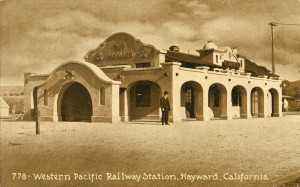 Western Pacific Railway Station, Hayward, California, mailed 1911                                        